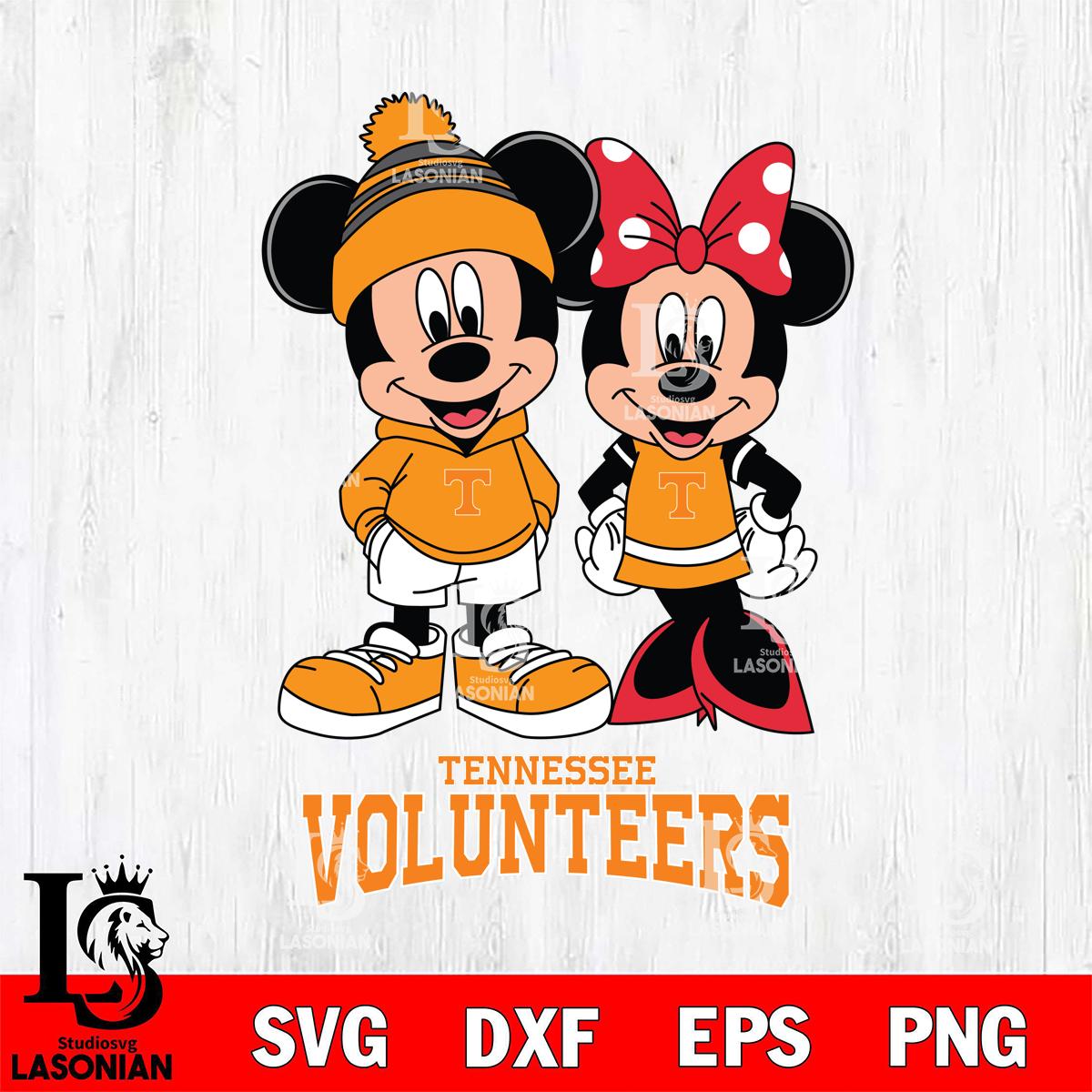 Tennessee Volunteers Mickey Minnie Mouse Cute Football – lasoniansvg
