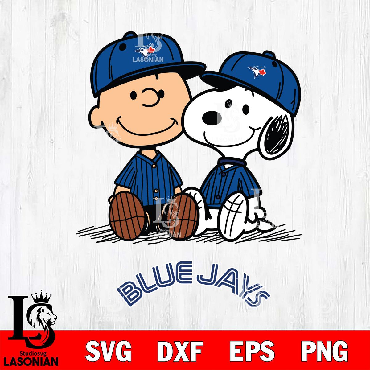 Toronto Blue Jays snoopy and charlie brown sit baseball – lasoniansvg