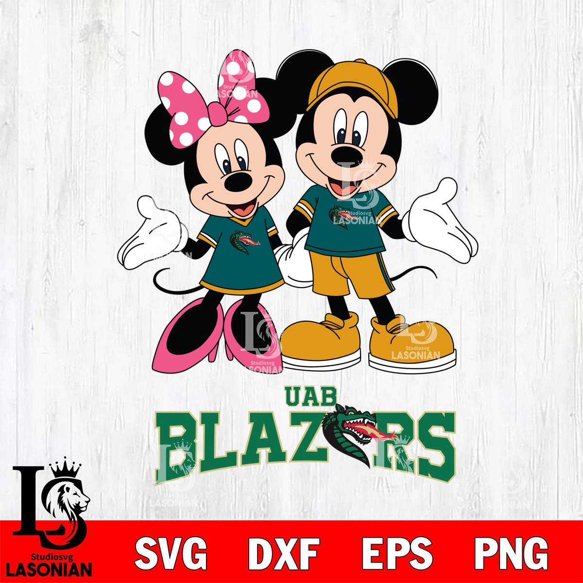UAB Blazers Mickey Minnie Mouse Sport – lasoniansvg