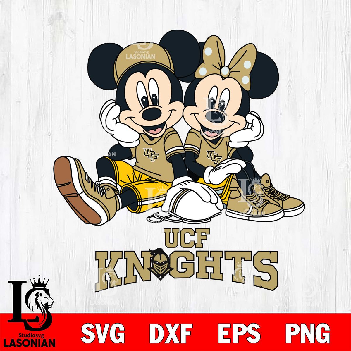 UCF Knights Mickey Minnie Mouse Football Sit – lasoniansvg