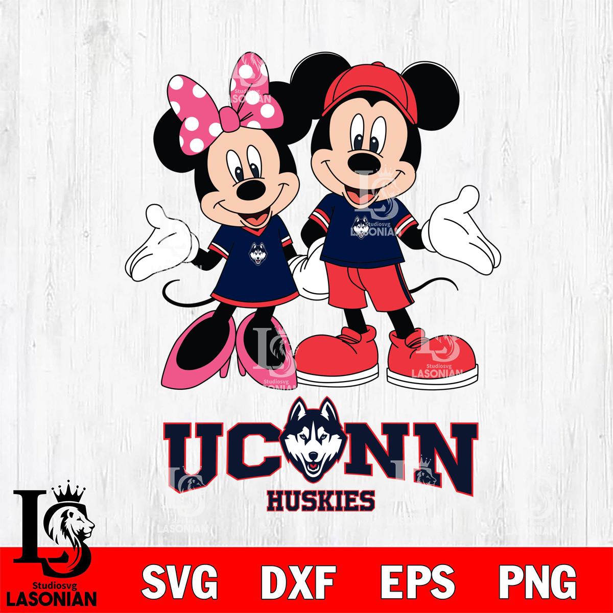 UConn Huskies Mickey Minnie Mouse Sport – lasoniansvg