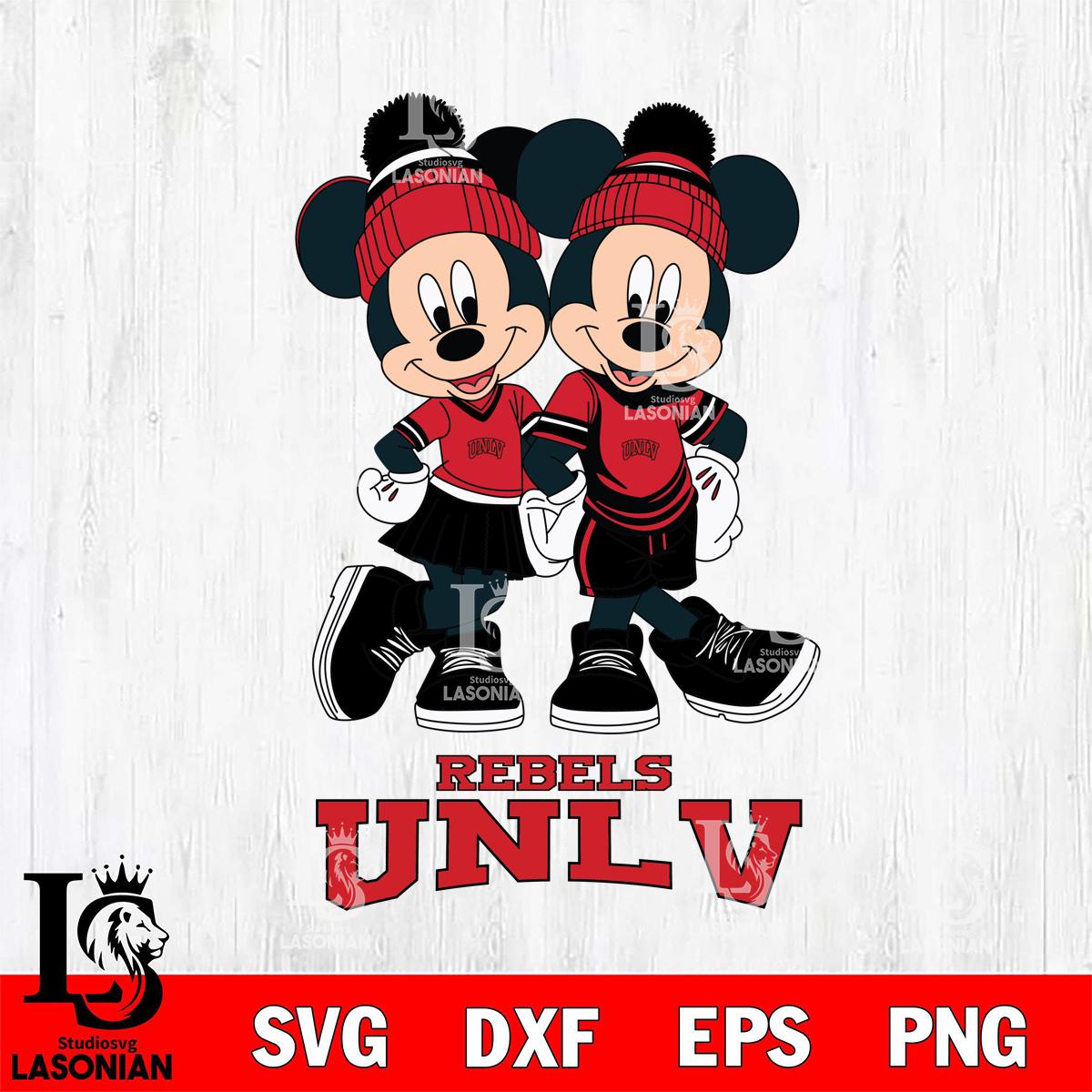 UNLV Rebels Mickey And Minnie Mouse Football – lasoniansvg