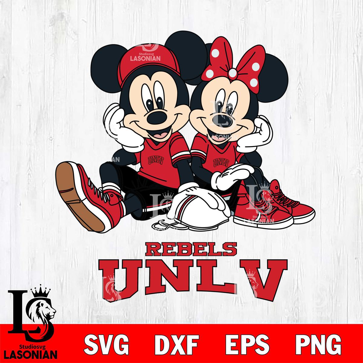 UNLV Rebels Mickey Minnie Mouse Football Sit – lasoniansvg