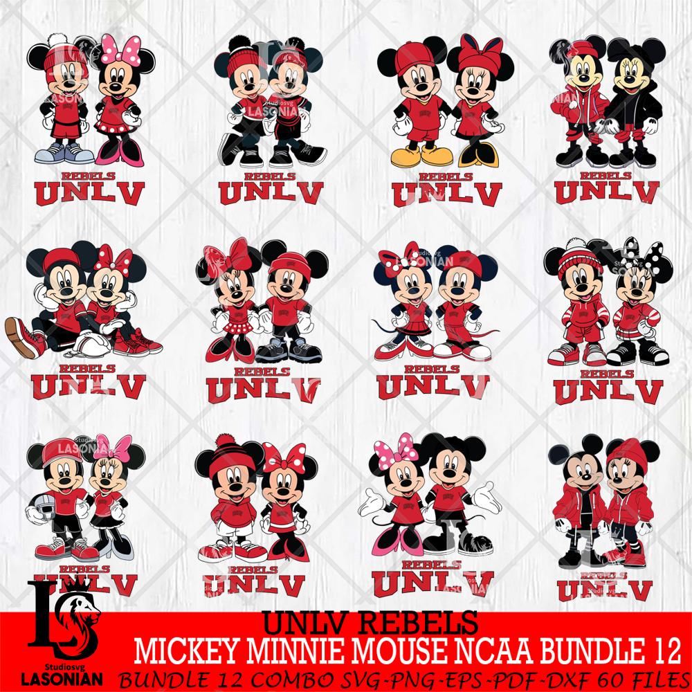 UNLV Rebels Mickey Minnie Mouse NCAA Bundle 12 – lasoniansvg