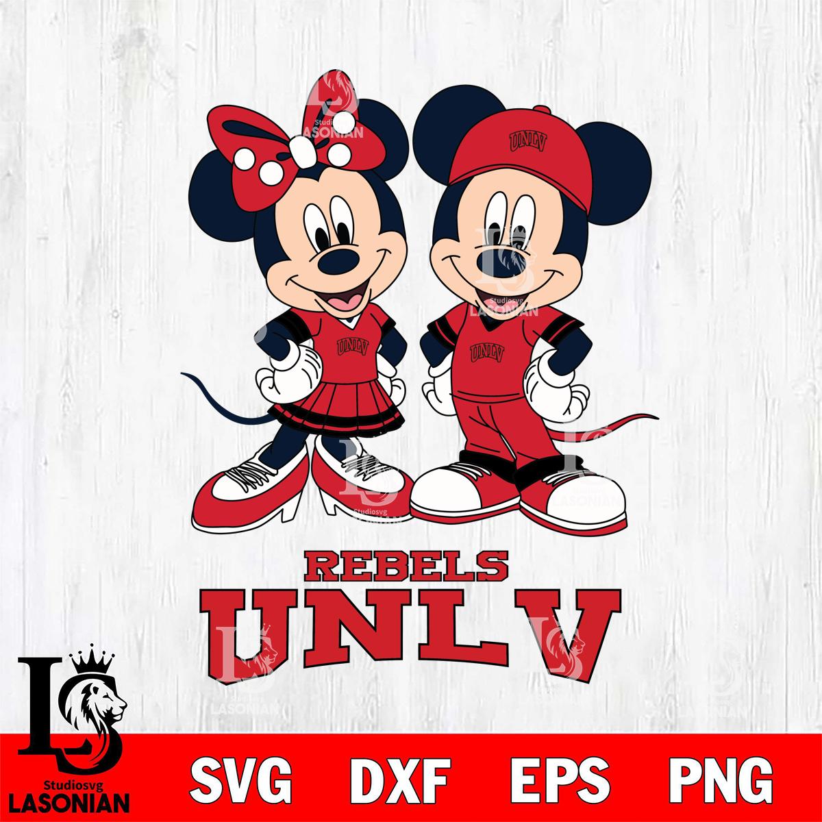 UNLV Rebels Mickey Minnie Mouse rugby ball – lasoniansvg