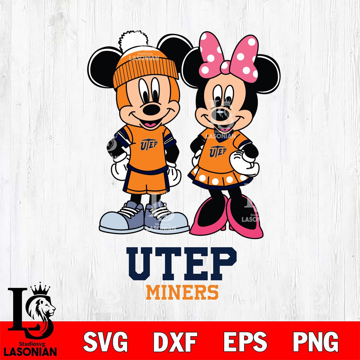 UTEP Miners Mickey Minnie Mouse Pink – lasoniansvg