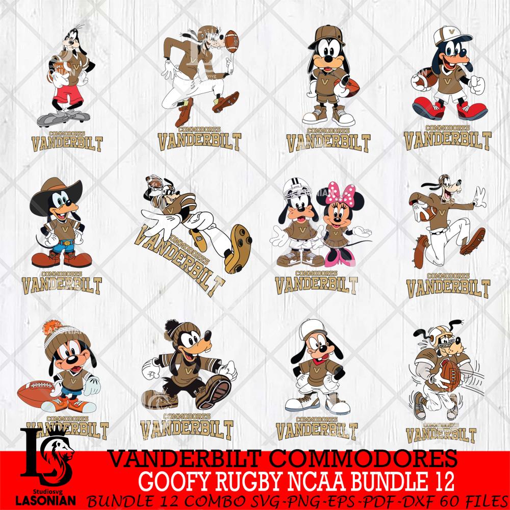 Vanderbilt Commodores Goofy Rugby Disney NCAA Bundle 12 – lasoniansvg