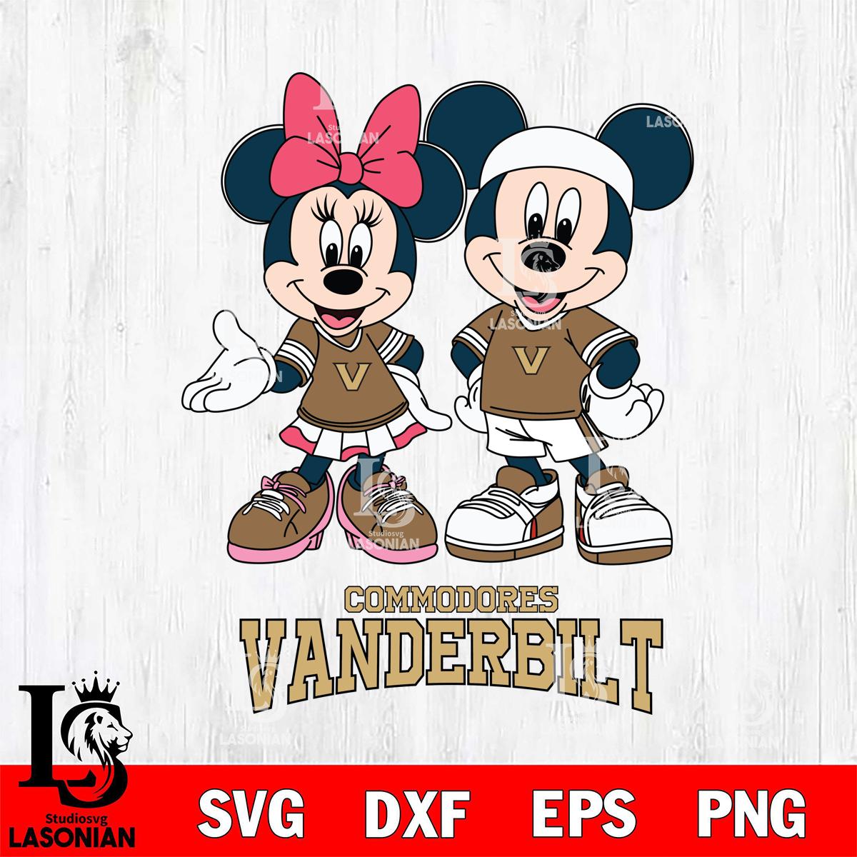 Vanderbilt Commodores Mickey And Minnie Football – lasoniansvg