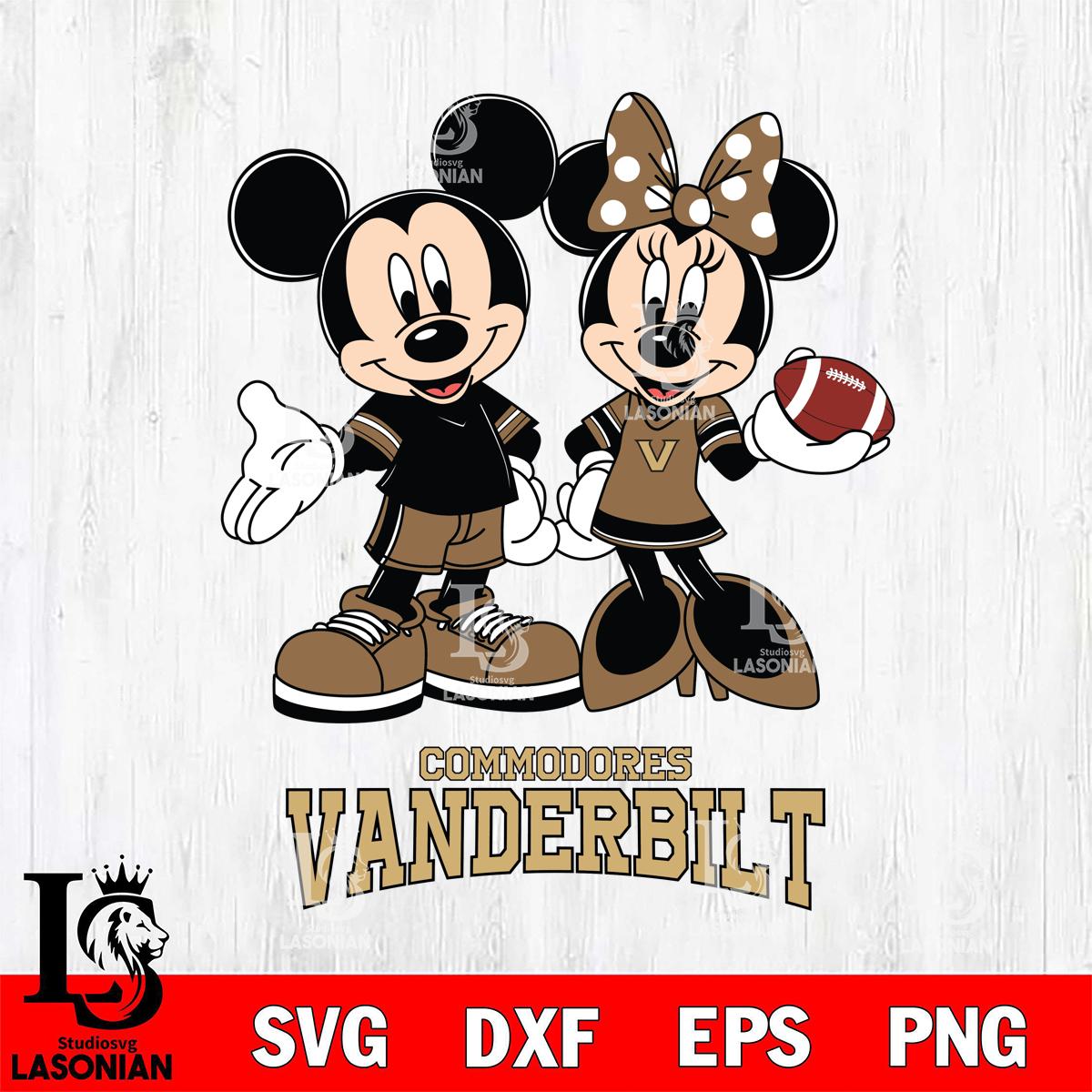 Vanderbilt Commodores Mickey Minnie Football – lasoniansvg