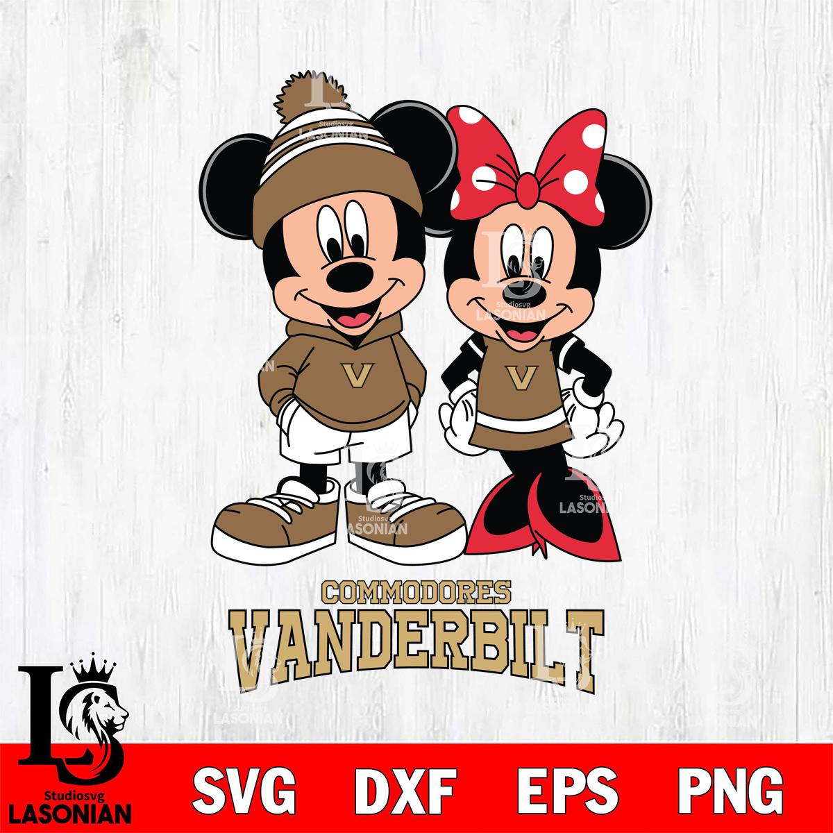 Vanderbilt Commodores Mickey Minnie Mouse Cute Football – lasoniansvg