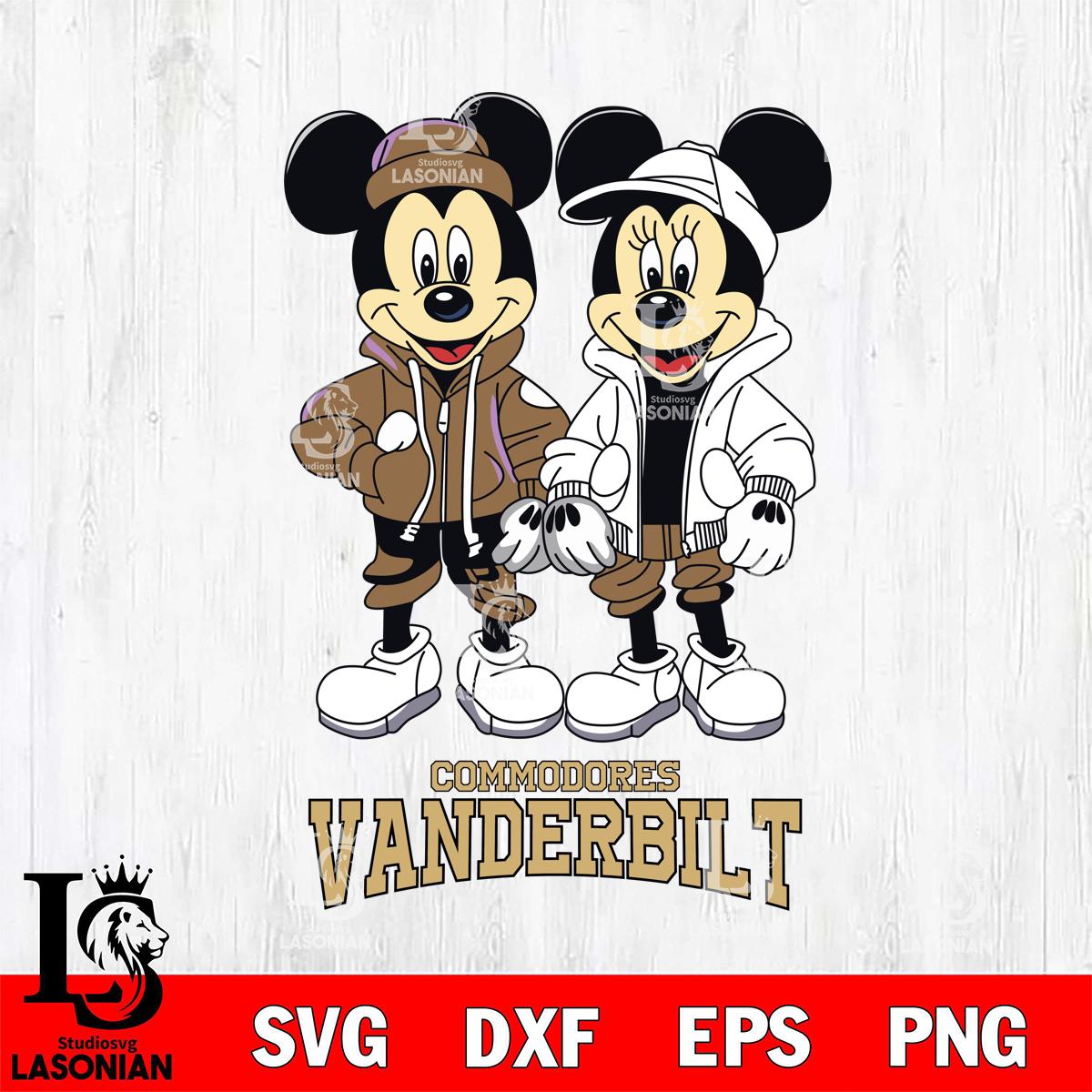 Vanderbilt Commodores Mickey Minnie Mouse Football – lasoniansvg