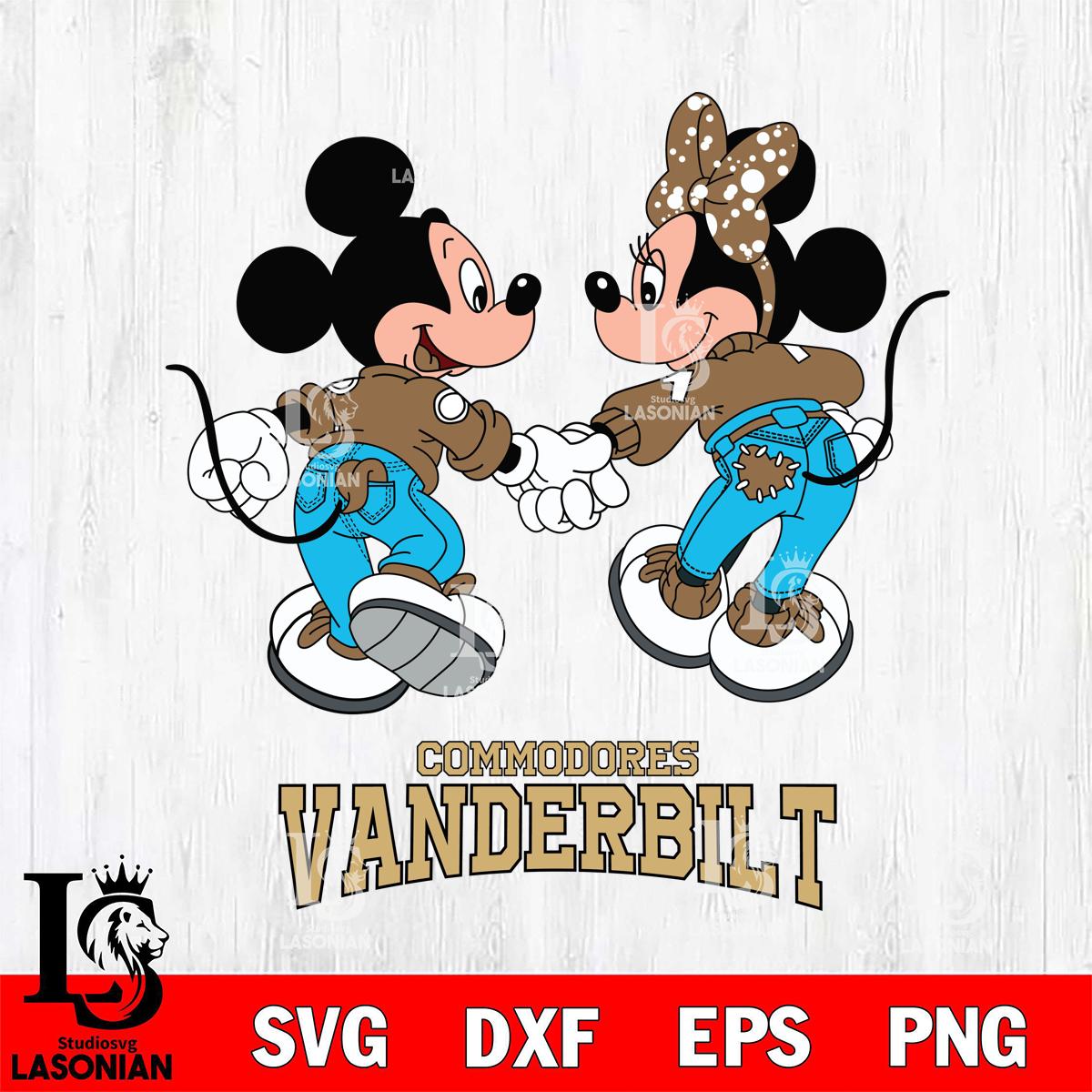 Vanderbilt Commodores Mickey Minnie Valentine Rugby – lasoniansvg