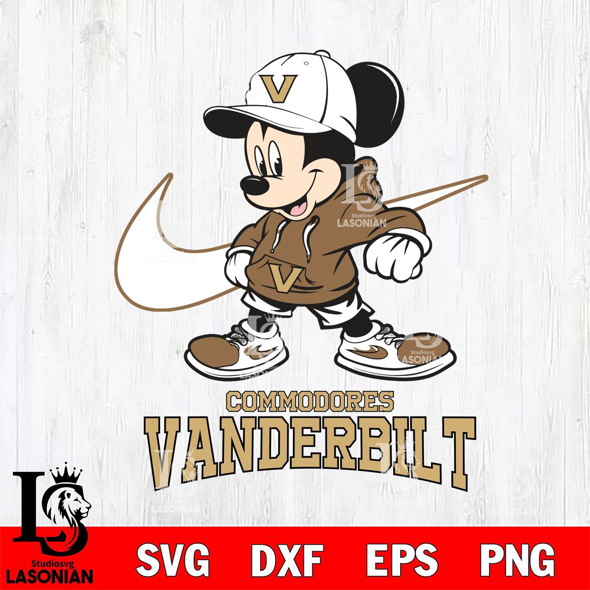 Vanderbilt Commodores Mickey Mouse NIKE – lasoniansvg