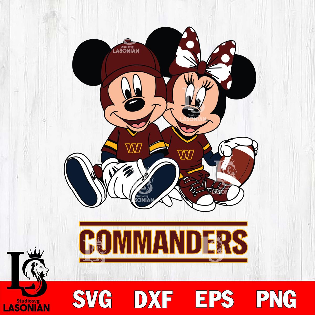 Washington Football Team Disney Mickey And Minnie Football – lasoniansvg