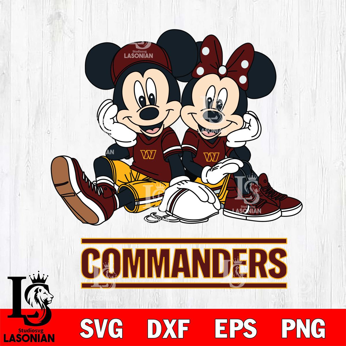 Washington Football Team Mickey Minnie Mouse Football Sit – lasoniansvg
