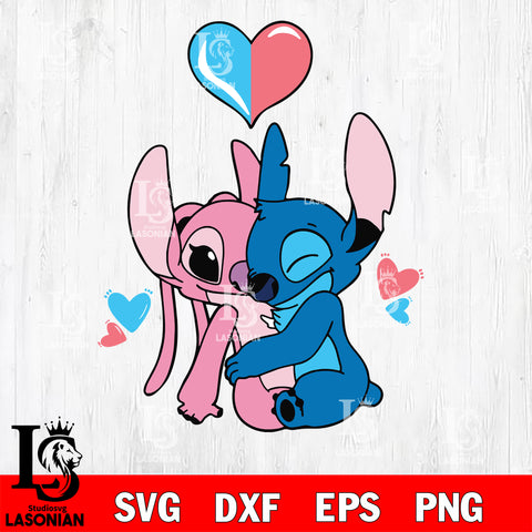 Stitch valentine svg eps dxf png file, Digital Download,Instant Download