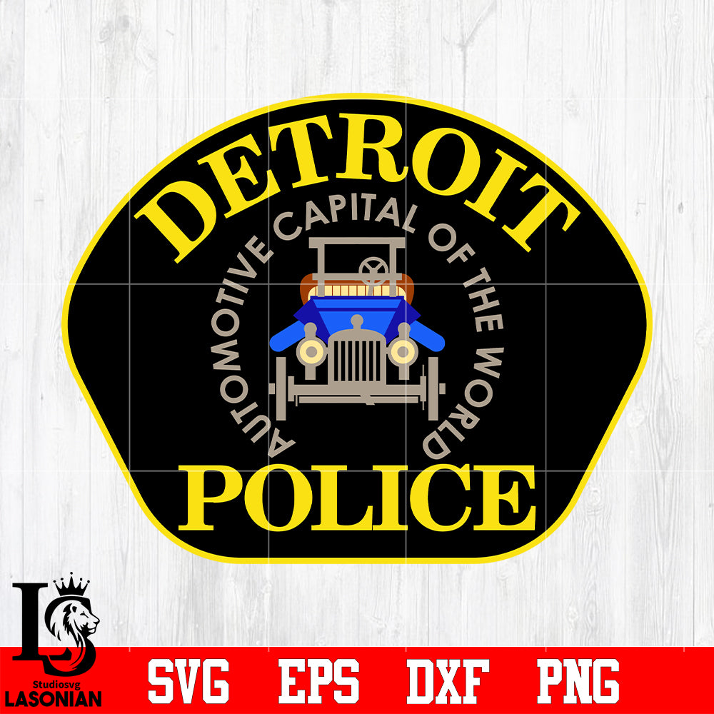 Detroit Police Badge svg eps dxf png file – lasoniansvg