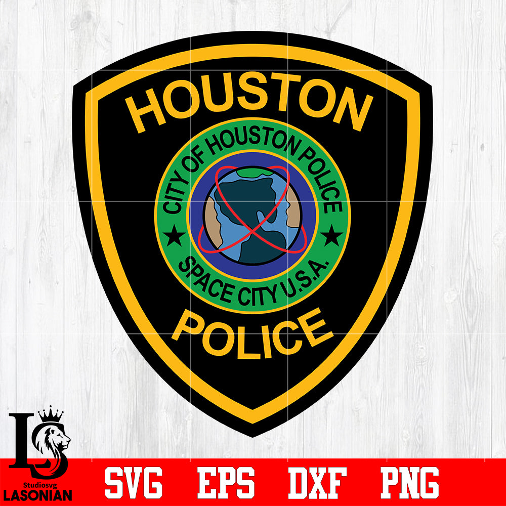 Houston Police Badge svg eps dxf png file – lasoniansvg