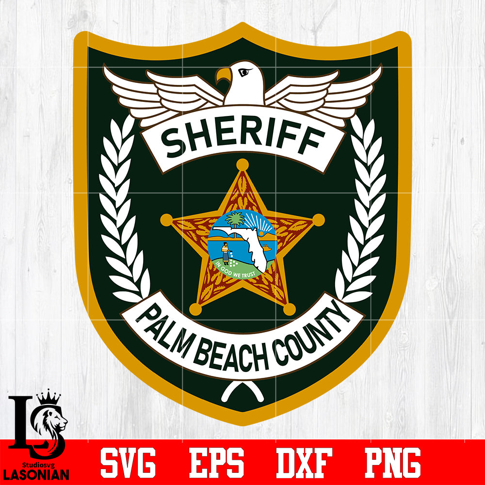 Sheriff Palm Beach Count Badge svg eps dxf png file – lasoniansvg