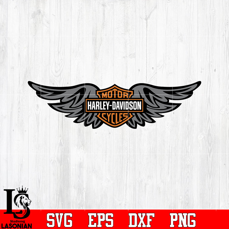 Harley davidson deals wings svg