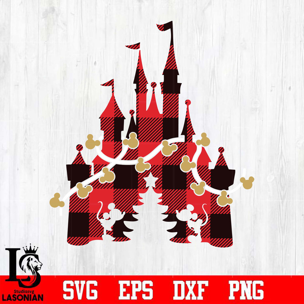 Disney castle Christmas svg, png, dxf, eps digital file – lasoniansvg