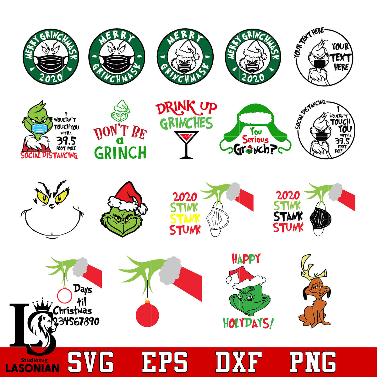 Christmas Grinch Stay Merry T Shirt Iron on Transfer Decal