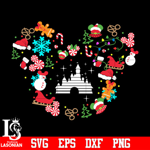 Merry Christmas Svg,Christmas Svg,Mickey Gift svg eps dxf png file