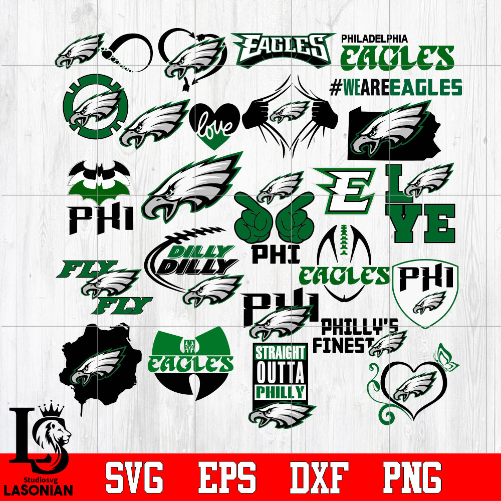 peace love eagles svg