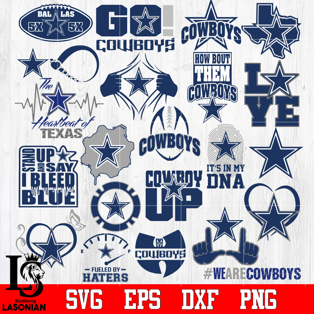 Dallas Cowboys vinyl iron on transfer (choice of 1)