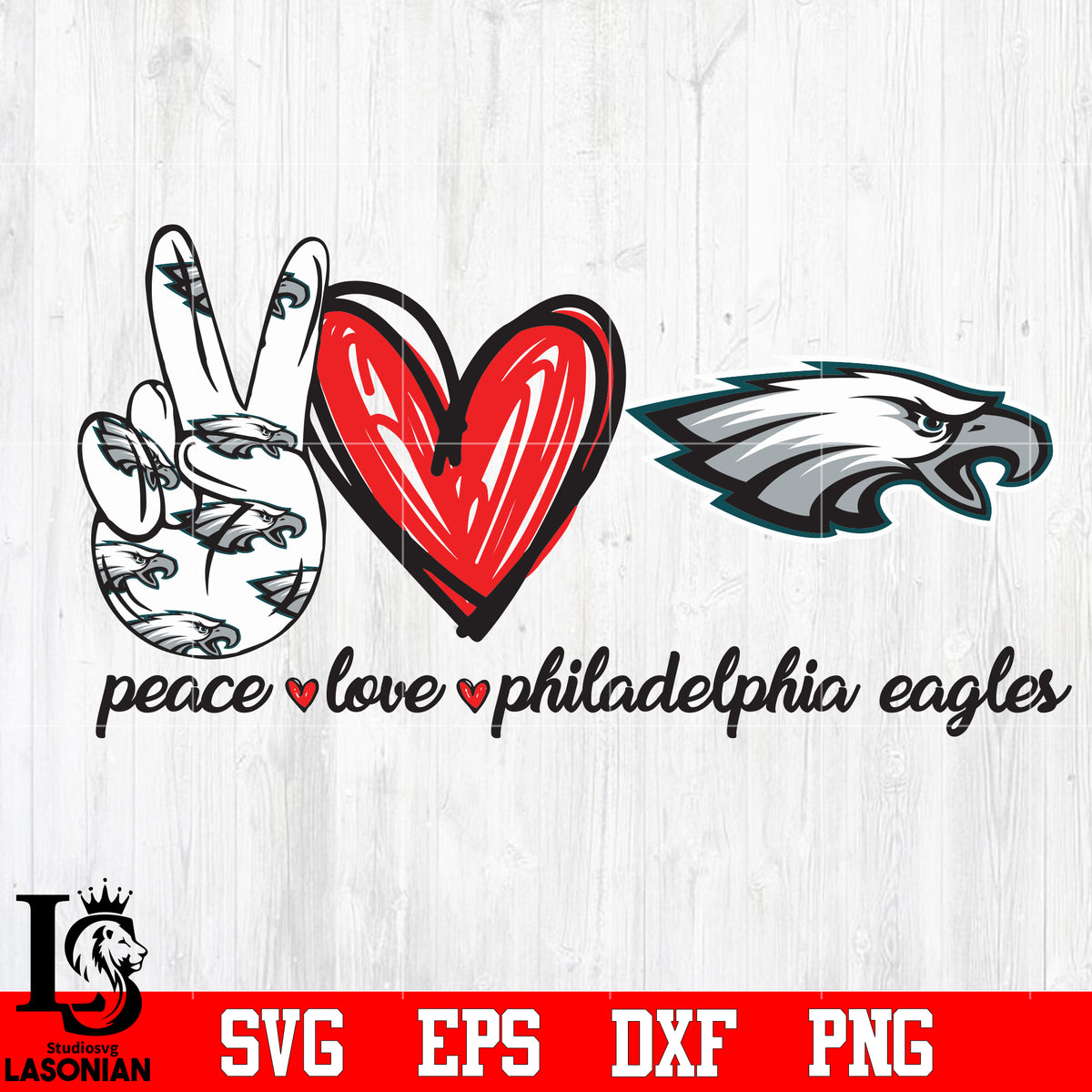Peace Love Philadelphia Eagles svg eps dxf png file