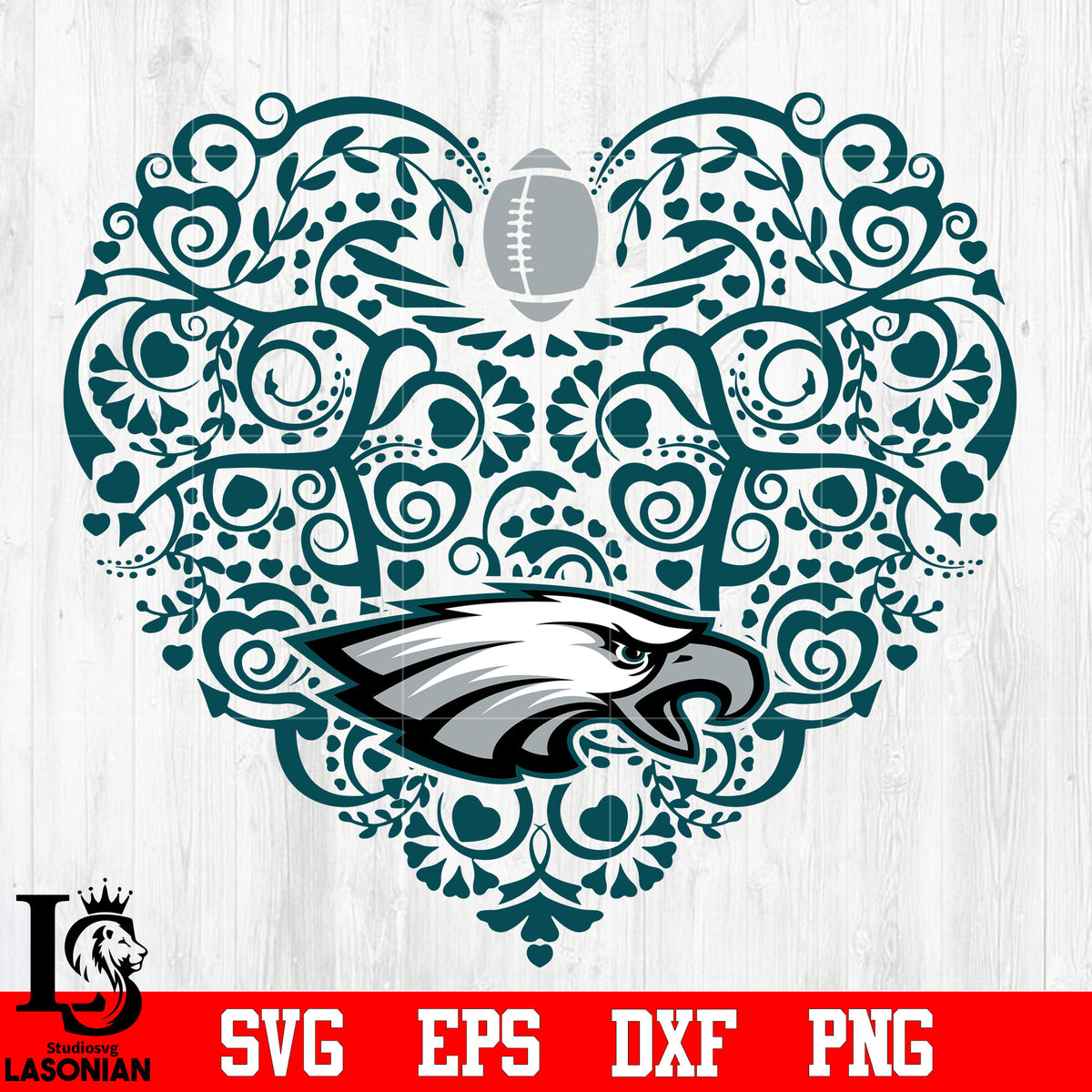 Philadelphia Eagles Heart svg eps dxf png file