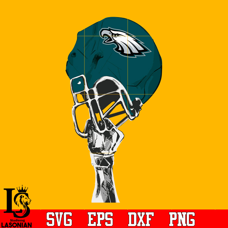 fist holding football helmet Philadelphia Eagles hand helmet svg eps dxf png file – lasoniansvg