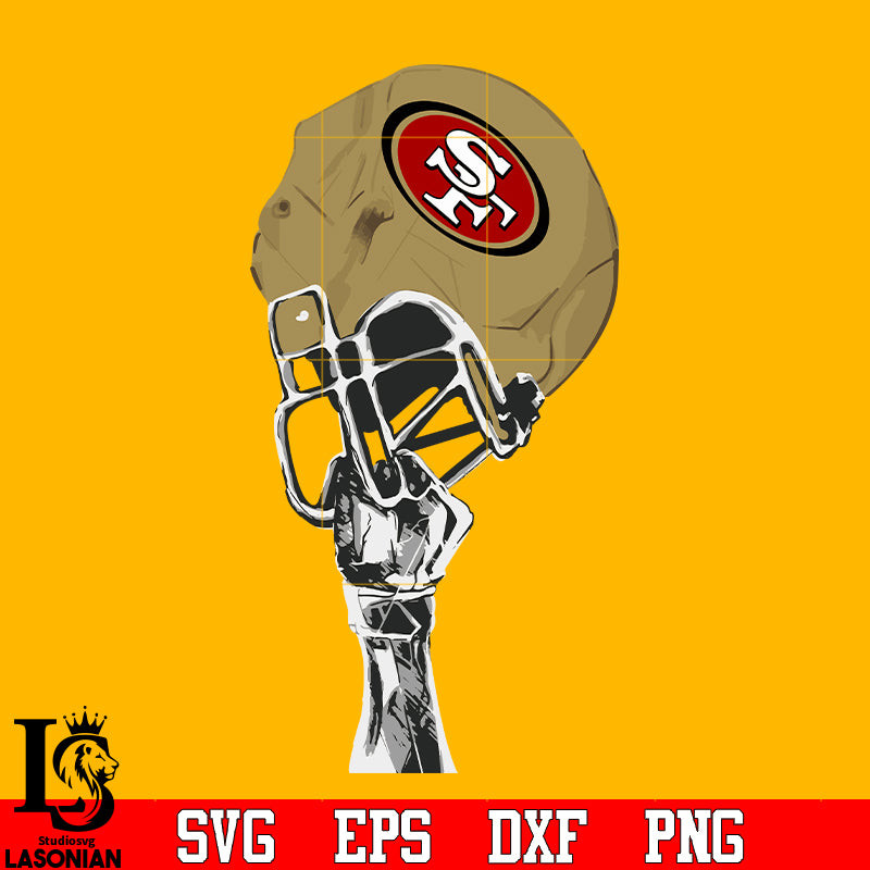 San Francisco 49ers hand helmet svg eps dxf png file – lasoniansvg