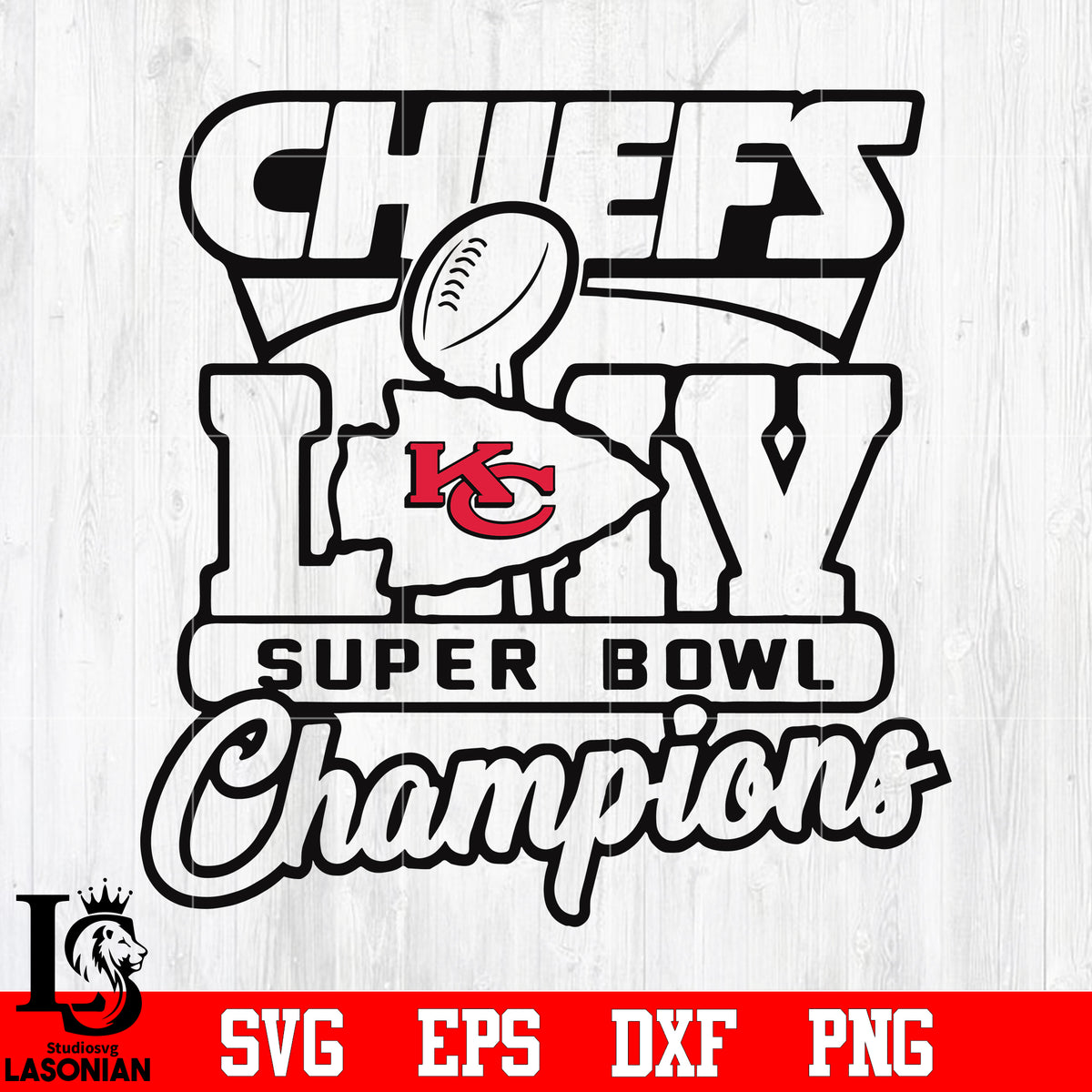 Kansas City Chiefs Super Bowl LIV 54 Champions Football Logo Type Die-cut  MAGNET