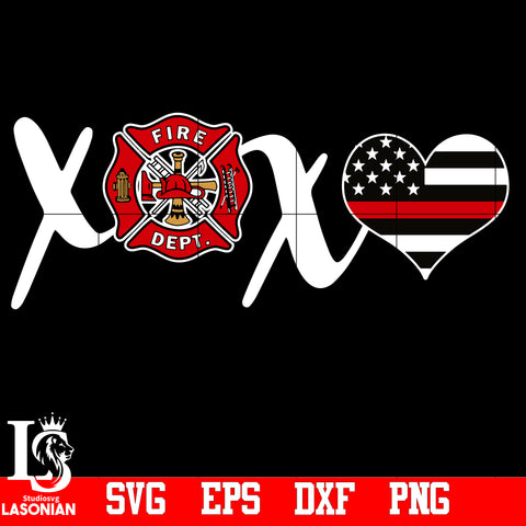 Xoxo,heart,firefighter svg,eps,dxf,png file