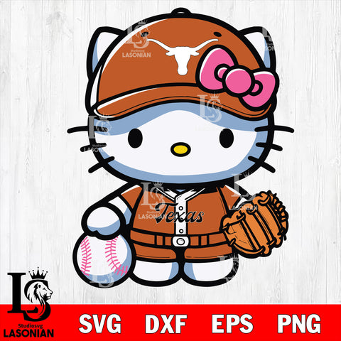 Texas Longhorn Hello Kitty Svg Eps Dxf Png File, Digital Download, Instant Download
