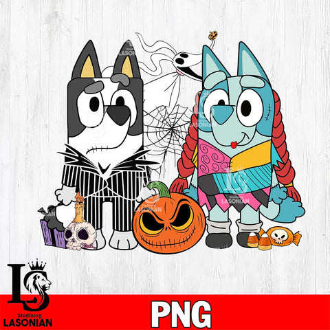 Bluey and Bingo Halloween png file, Digital Download , Instant Download