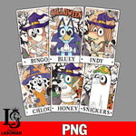 Bluey Tarrot Card Halloween  png file, Digital Download , Instant Download