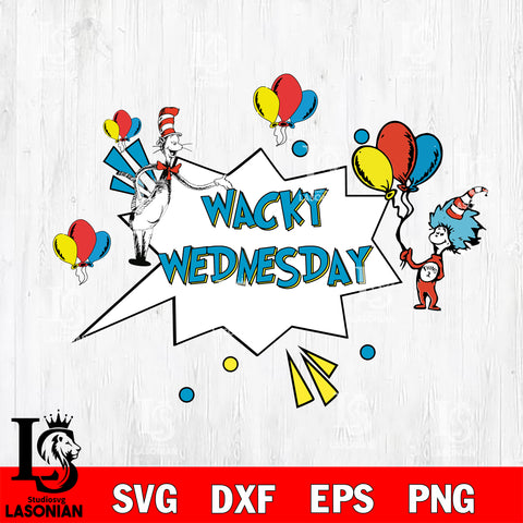 Wacky wednesday, Dr seuss Valentine's svg , dxf, eps ,png file, digital download,Instant Download