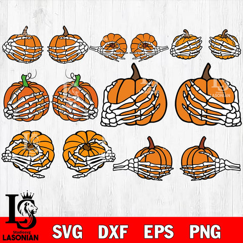 7 file Skeleton Hands Svg, Pumpkin Boobie SVG bundle , Funny Halloween PNG SVG DXF EPS PNG FILE, Digital Download, Instant Download