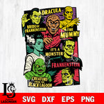 90s Horror Characters , Halloween SVG DXF EPS PNG FILE, Halloween File Cut, Digital Download,Instant Download, Silhouette,Horror Cricut