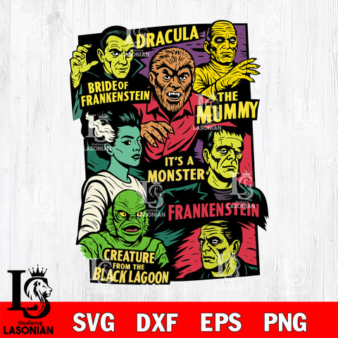 90s Horror Characters , Halloween SVG DXF EPS PNG FILE, Halloween File Cut, Digital Download,Instant Download, Silhouette,Horror Cricut