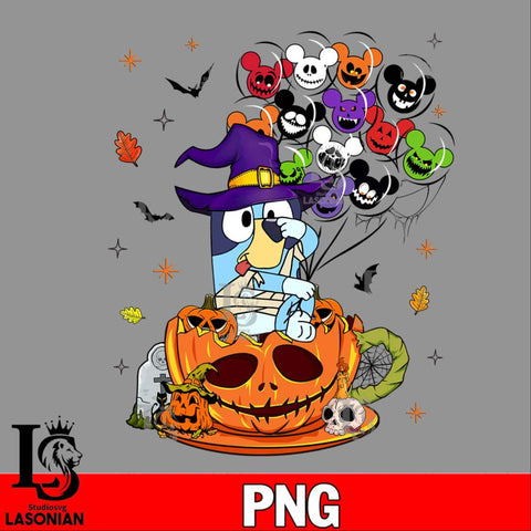 Bluey Halloween Balloons png file, Digital Download , Instant Download