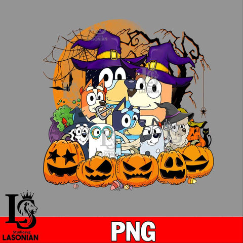 Bluey Pumpkin Halloween png file, Digital Download , Instant Download