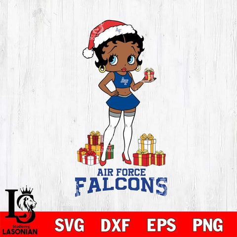 Air Force Falcons Betty Boop Christmas Gift File Cut, NCAA SVG DXF EPS PNG PDF File, Digital Download , Criucut , Silhouette