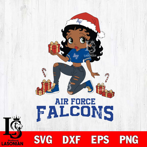Air Force Falcons Betty Boop Gift File Cut, NCAA SVG DXF EPS PNG PDF File, Digital Download , Criucut , Silhouette
