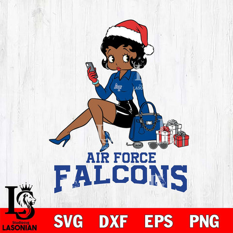 Air Force Falcons Betty Boop Phone File Cut, NCAA SVG DXF EPS PNG PDF File, Digital Download , Criucut , Silhouette