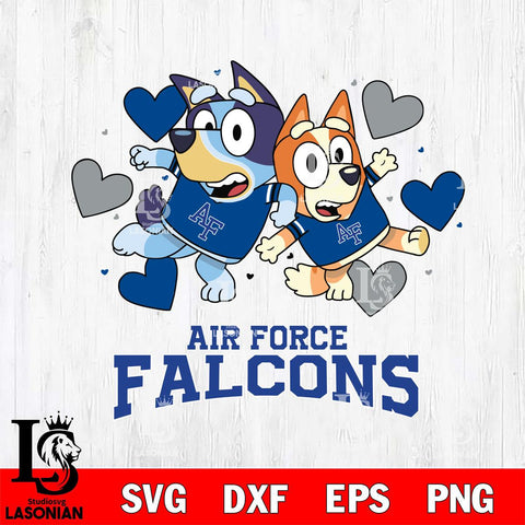 Air Force Falcons Bluey & Bingo 10 Svg Eps Dxf Png File, NCAA svg, Digital Download, Instant Download