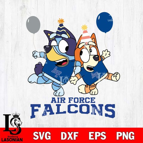 Air Force Falcons Bluey & Bingo 2 Svg Eps Dxf Png File, NCAA svg, Digital Download, Instant Download