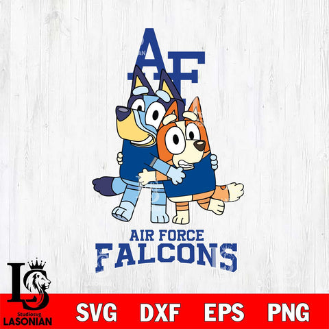 Air Force Falcons Bluey & Bingo 3 Svg Eps Dxf Png File, NCAA svg, Digital Download, Instant Download